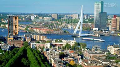 伊拉斯谟斯大桥鹿特丹公约Euromast旅游